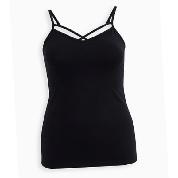 🆕 Black Crisscross Foxy Cami Top 2X 18 20 NWT - Picture 6 of 8